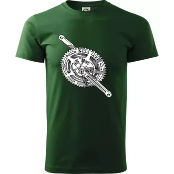 Pánské tričko Cyklo převodník - Triko extra velké (5-8XL) - 6XL ( Lahvově zelená )