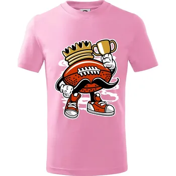 Americanos fotbal král - Tričko dětské bavlněné - 134 cm/8 let ( Růžová )