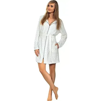 Dámské noční prádlo Dámský župan L&L Zappa S-2XL ecru-stars S-160/94/102