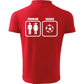 Pánská košile Problém fotbal - Polokošile pánská Pique Polo 203 - 3XL ( Červená )