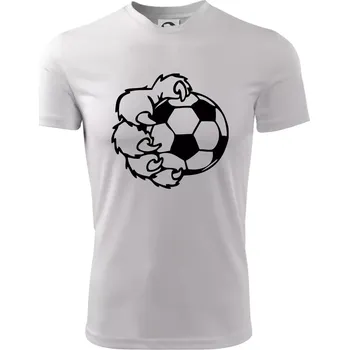 Medvědí tlapa fotbal - Dětské triko sportovní (dresovina) - 146 cm/10 let ( Bílá )