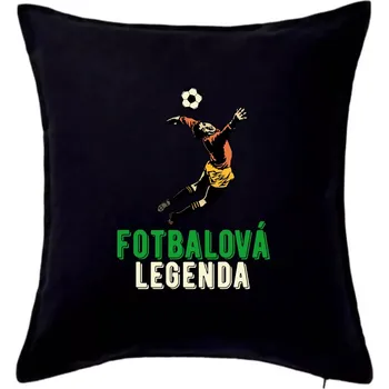 Polštář Fotbalová legenda brankář - Polštář 50x50 - 50x50 - Pouze potah ( Černá )