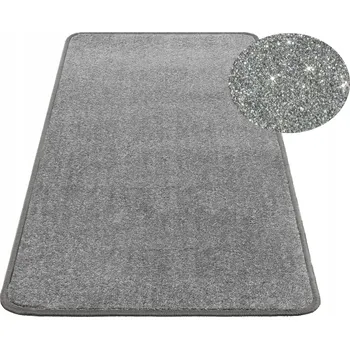 Koberec KOBEREC GLOSS 200X200 ŠEDÝ + STŘÍBRNÁ NITKA S BROKÁTEM