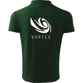 Pánská košile Vortex logo jednobarevné - Polokošile pánská Pique Polo 203 - 2XL ( Lahvově zelená )