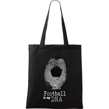 Nákupní taška Football is my DNA - Taška bavlněná - 42 x 38 cm ( Černá )