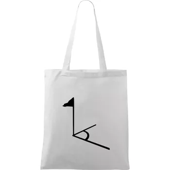 Rohový praporek - Taška bavlněná - 42 x 38 cm ( Bílá )