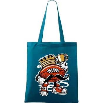 Americanos fotbal král - Taška bavlněná - 42 x 38 cm ( Petrolejová )