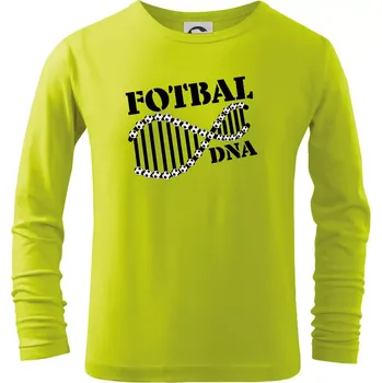 Dětská móda Fotbal DNA - Triko dětské Long Sleeve - 158 cm/12 let ( Limetková )