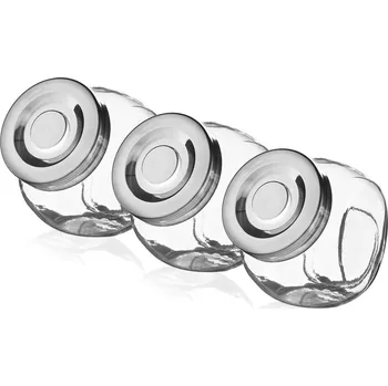 Dóza na potraviny TADAR TODY SILVER skleněné dózy na koření 190 ml 3 ks.