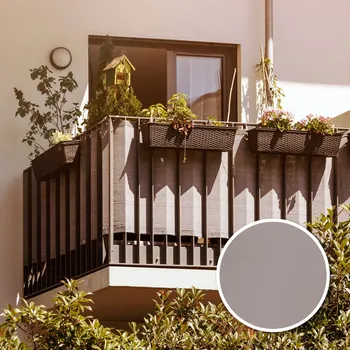 Rohožka Polyesterová rohož na balkon béžová 445 x 76 cm