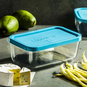 Dóza na potraviny Obdélníková skleněná dóza (nádoba) na potraviny BORMIOLI ROCCO FRIGOVERRE SYSTEM 13 l