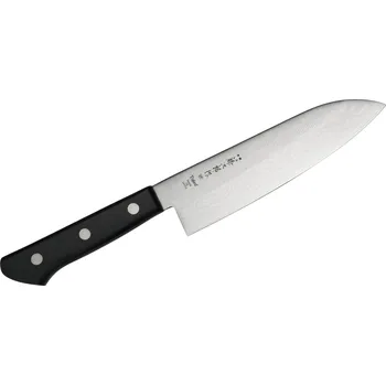 Kuchyňský nůž Nůž Santoku z nerezové oceli TOJIRO DAMASCUS černý 17 cm
