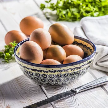 BOLESŁAWIEC GU-1152 DEK. DU1 0,6 l - keramická mísa / salátová mísa