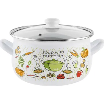 Emailem pokrytý hrnec s poklicí EMALIA POLSKA PLESZEW LUMINO 4,2 l