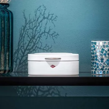 chlebník WESCO Elly Single Matt bílý - ocelový chlebník