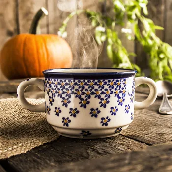 BOLESŁAWIEC GU-900 DEK. 882A 260 ml - keramická miska na vývar