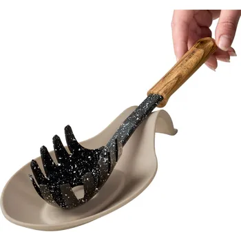 Příbor NAVA Misty béžová – silikonová podložka pod lžíci