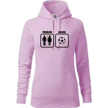 Dámská mikina Problém fotbal - Mikina dámská Cape s kapucí - XS ( Orchid )