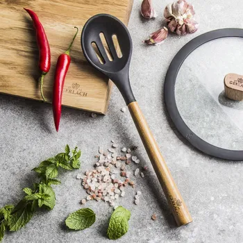 Příbor GERLACH Natur 38 cm - ažurová silikonová kuchyňská lžíce