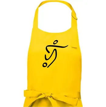 Kuchyňská zástěra Fotbalista silueta - Pánská zástěra na vaření - Univerzální velikost ( Žlutá )
