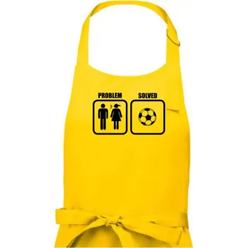 Kuchyňská zástěra Problém fotbal - Pánská zástěra na vaření - Univerzální velikost ( Žlutá )