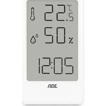 Domácí teploměr ADE 11 x 7 cm - elektronický pokojový / vnitřní teploměr s hygrometrem