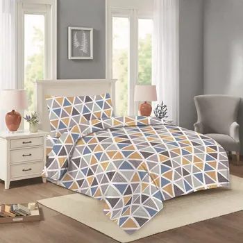 Povlečení Jahu Triangulo šedé 140 x 200, 70 x 90 cm