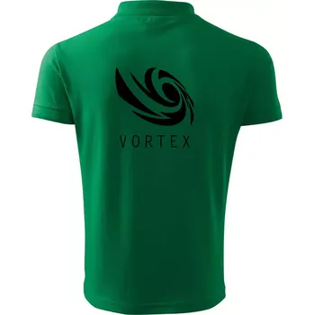 Pánská košile Vortex logo jednobarevné - Polokošile pánská Pique Polo 203 - 3XL ( Středně zelená )