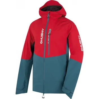 Pánská větrovka Husky Pánská hardshell bunda Nicco M red/turquoise Velikost: XXL