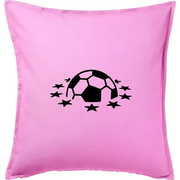 Polštář Liga mistrů míč - Polštář 50x50 - 50x50 - Pouze potah ( Růžová )