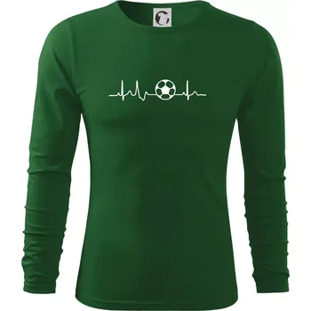 Pánské oblečení Ekg fotbal míč - Triko s dlouhým rukávem FIT-T long sleeve - S ( Lahvově zelená )