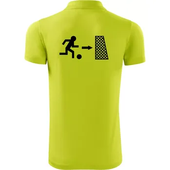 Pánská košile Únik fotbal - Polokošile Victory sportovní (dresovina) - 2XL ( Limetková )