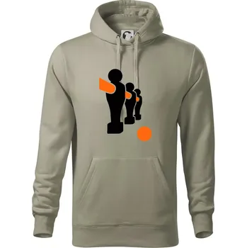 Pánská mikina Fotbálek postavy - Mikina pánská Cape s kapucí - 4XL ( Light khaki )
