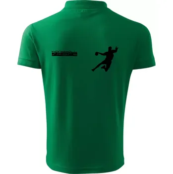 Pánská košile Handball sport - Polokošile pánská Pique Polo 203 - 4XL ( Středně zelená )