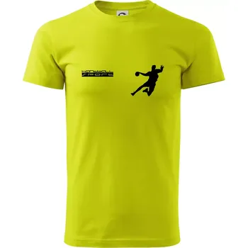 Handball sport - Klasické pánské triko vyšší gramáže - S ( Limetková )