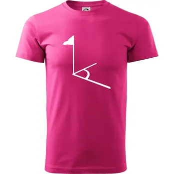 Pánská móda Rohový praporek - Klasické pánské triko vyšší gramáže - XL ( Purpurová )