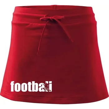 Dámská sukně Football nápis - Sportovní sukně - two in one - XS ( Červená )