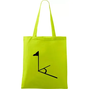 Rohový praporek - Taška bavlněná - 42 x 38 cm ( Limetková )