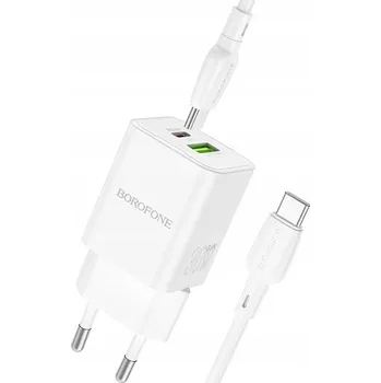 Borofone Síťová nabíječka BN14 Royal GaN USB + Typ C - QC 3.0 PD 30W