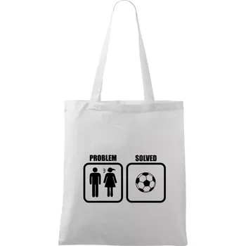 Problém fotbal - Taška bavlněná - 42 x 38 cm ( Bílá )