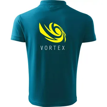 Pánská košile Vortex logo barevné - Polokošile pánská Pique Polo 203 - 3XL ( Tmavý tyrkys )