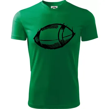 Chlapecké tričko Americký fotbal míč skica - Dětské triko sportovní (dresovina) - 122 cm/6 let ( Středně zelená )