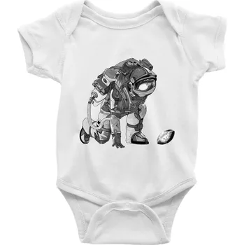 Kojenecké oblečení Americký fotbal astronaut - Body kojenecké s krátkým rukávem - Krátký r. 12-18 měs ( Bílá )