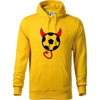 Pánská mikina Fotbal devil - Mikina pánská Cape s kapucí - 2XL ( Žlutá )