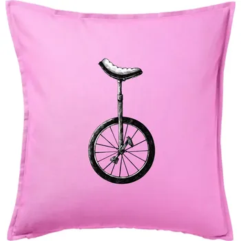 Polštář jednokolka kreslená - Polštář 50x50 - 50x50 - Pouze potah ( Růžová )