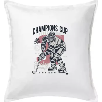 Polštář Champions Cup Hockey - Polštář 50x50 - 50x50 - Pouze potah ( Bílá )