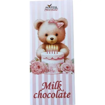 Čokoláda Mléčná čokoláda medvídek růžový [Jamira, 100 g]