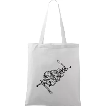 Cyklo rozkres převody - Taška bavlněná - 42 x 38 cm ( Bílá )