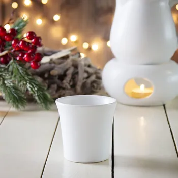 Kameninový hrnek na svařené víno KERA CERAMIKA bílý WATRA 200 ml