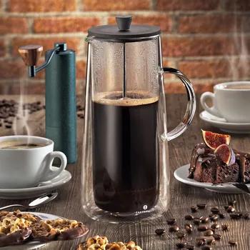 French press ZASSENHAUS Aroma Press 0,9 l - french press - skleněná konvice na čaj a kávu